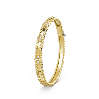 [Kismet Jewels ]CLOVER BRACELET 4MM DIAMONDS