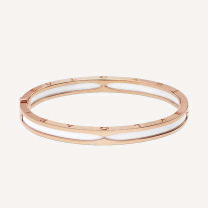 [Kismet Jewels ]ZERO 1 PINK GOLD WITH WHITE CERAMIC BRACELET