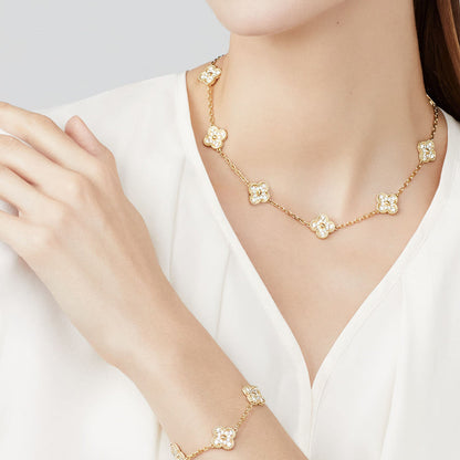 [Kismet Jewels ]CLOVER 10 MOTIFS DIAMOND NECKLACE