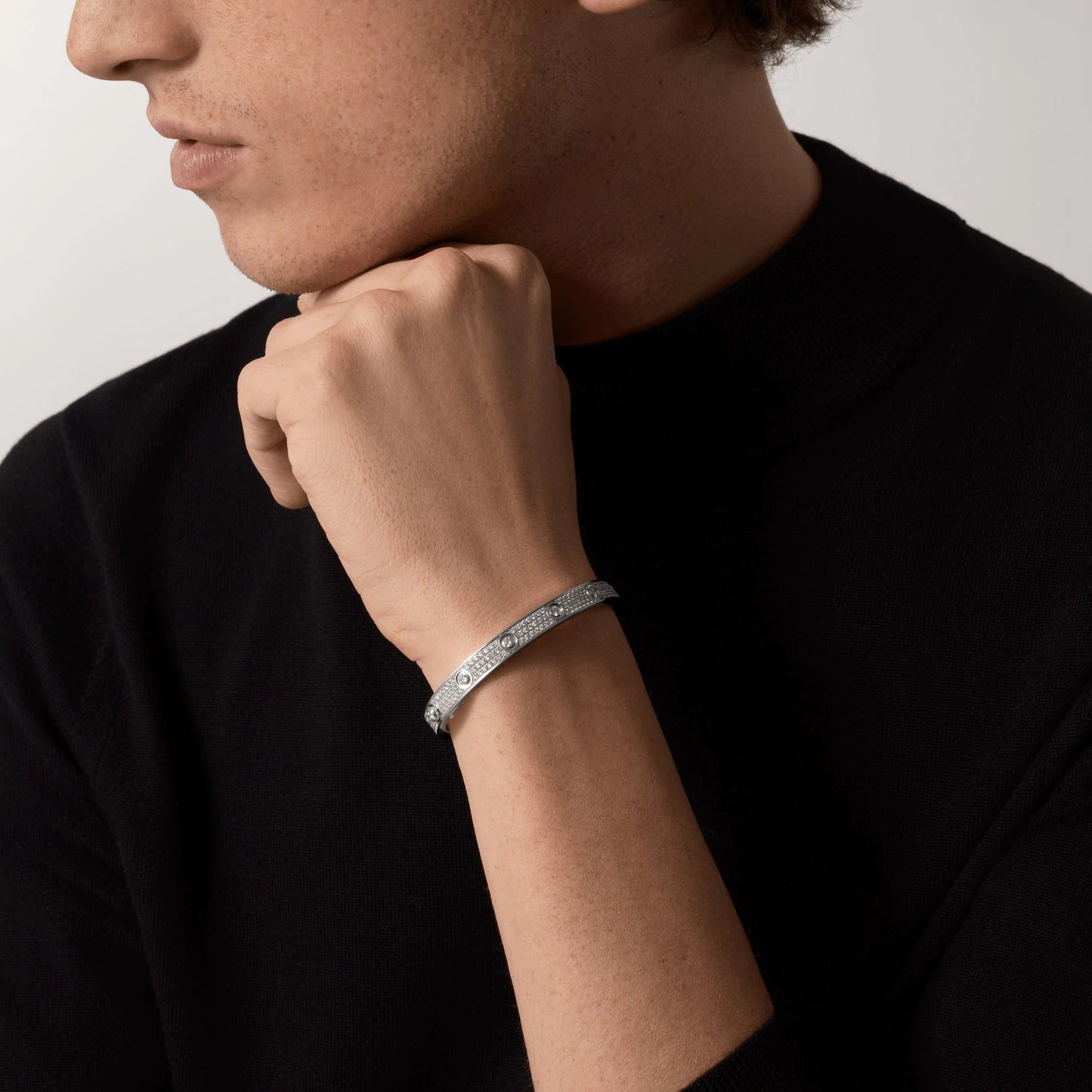 [Kismet Jewels ]LOVE BRACELET 6.1MM DIAMOND-PAVED 10 BIG DIAMONDS