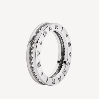 [Kismet Jewels ]ZERO 1 ONE-BAND PAVED DIAMONDS ON THE SPIRAL RING