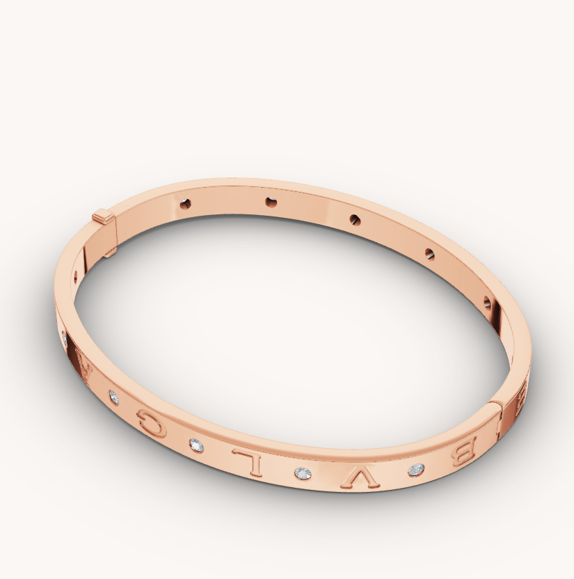[Kismet Jewels ]ZERO 1 PINK GOLD 12 DIAMONDS BRACELET
