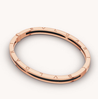 [Kismet Jewels ]ZERO 1 PINK GOLD WITH BLACK CERAMIC BRACELET