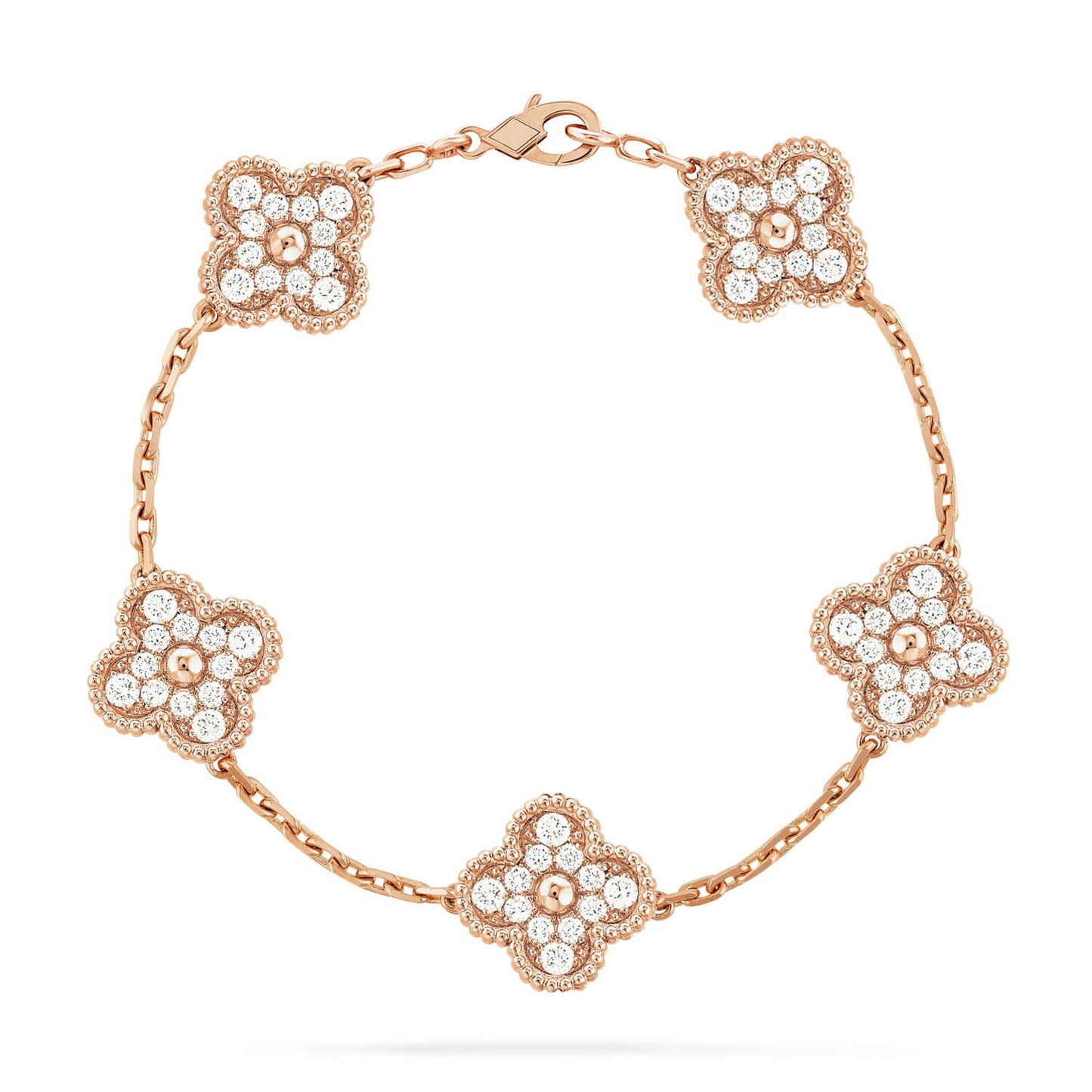 [Kismet Jewels ]CLOVER 5 MOTIFS  FULL DIAMOND BRACELET