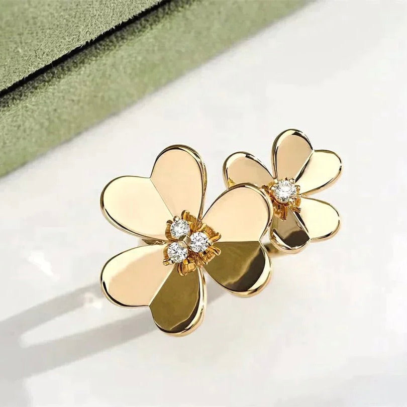 [Kismet Jewels ]CLOVER COMOS GOLD DIAMOND RING