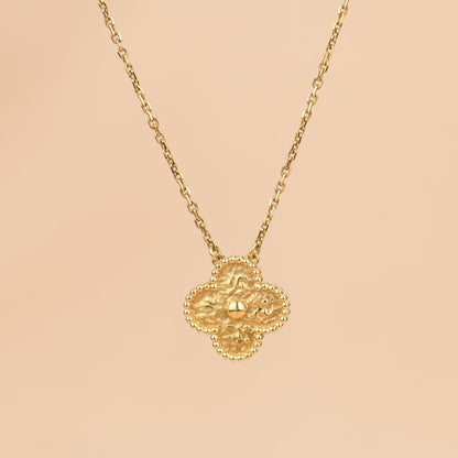 [Kismet Jewels ]CLOVER 15MM  BRONZING NECKLACE