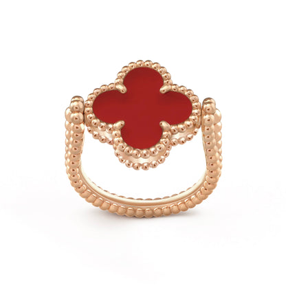 [Kismet Jewels ]CLOVER RIVERSIBLE PINK GOLD RING