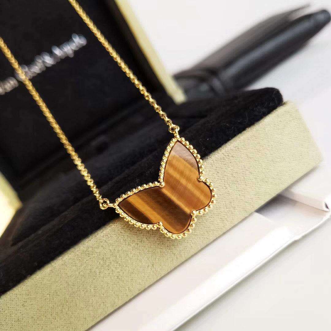 [Kismet Jewels ] TIGER__ EYE BUTTERFLY NECKLACE
