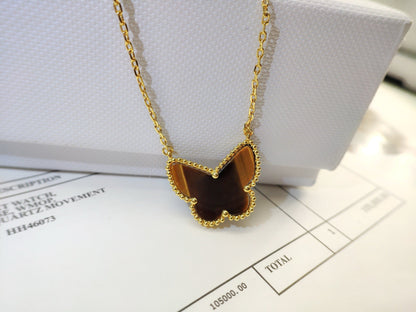 [Kismet Jewels ] TIGER__ EYE BUTTERFLY NECKLACE