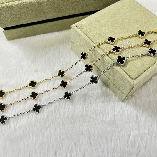 [Kismet Jewels ]CLOVER 6 MOTIF  ONYXS BRACELET