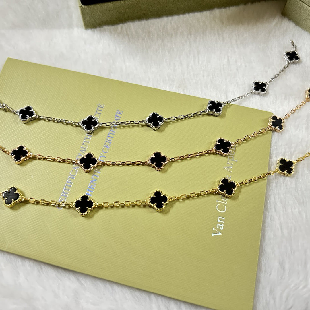 [Kismet Jewels ]CLOVER 6 MOTIF  ONYXS BRACELET