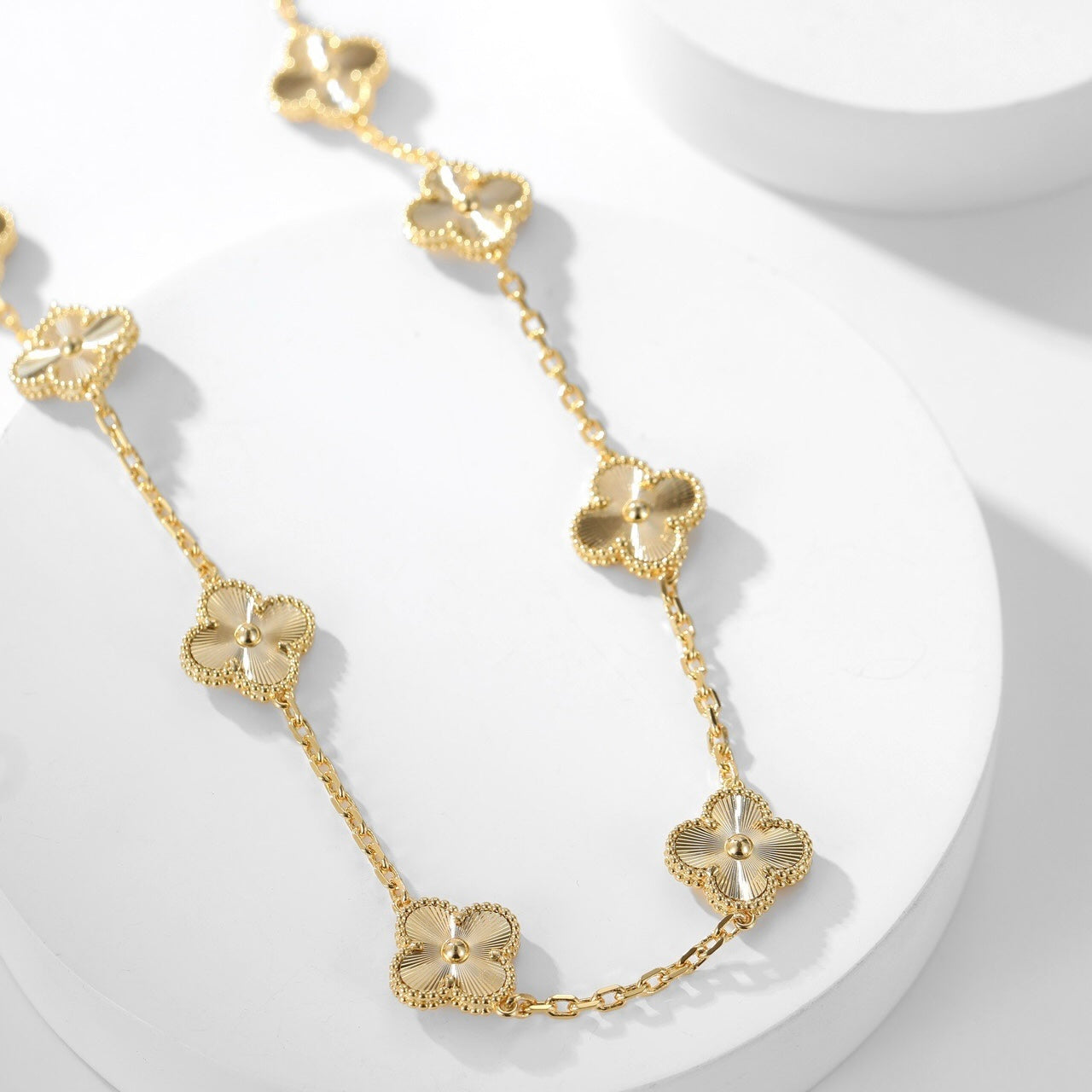 [Kismet Jewels ]CLOVER 10 MOTIFS LASER NECKLACE