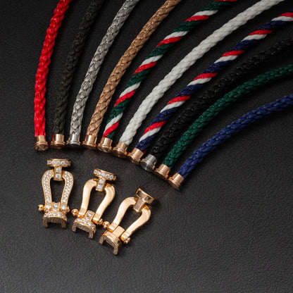 [Kismet Jewels ]FORCE LARGE HORSESHOE FULL DIAMOND BRACELET ROSE GOLD