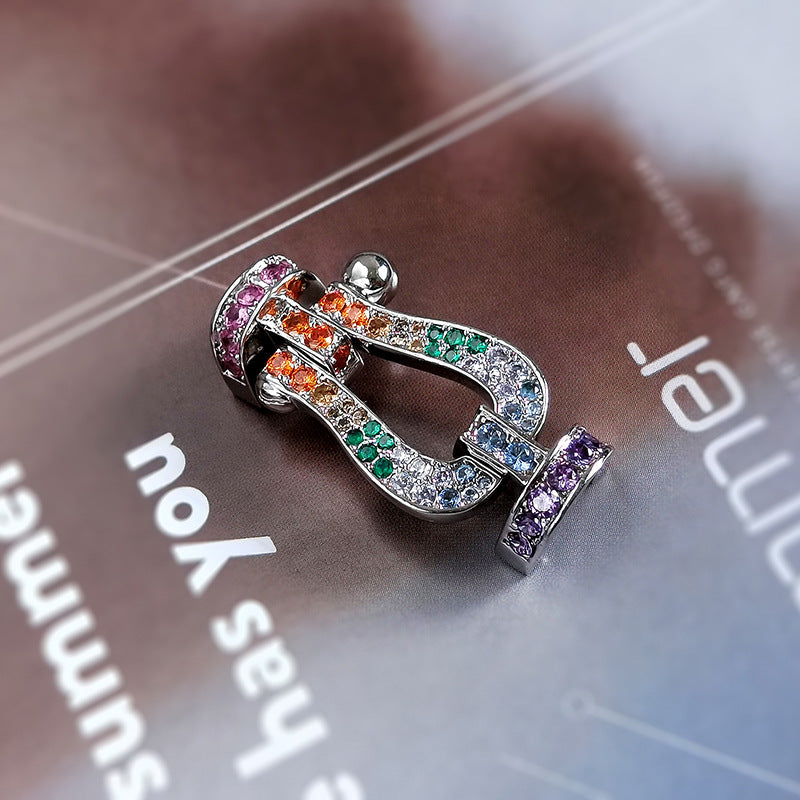 [Kismet Jewels ]FORCE LARGE HORSESHOE  COLORED DIAMOND BRACELET ROSE GOLD