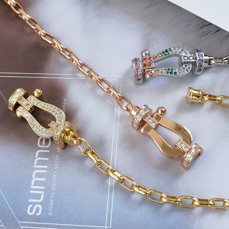 [Kismet Jewels ]FORCE LARGE HORSESHOE CLASP  METAL BRACELET