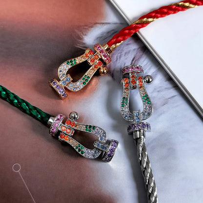 [Kismet Jewels ]FORCE LARGE HORSESHOE  COLORED DIAMOND BRACELET ROSE GOLD