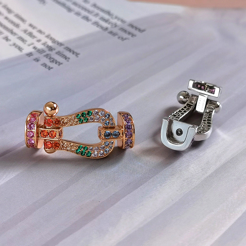 [Kismet Jewels ]FORCE LARGE HORSESHOE  COLORED DIAMOND BRACELET ROSE GOLD