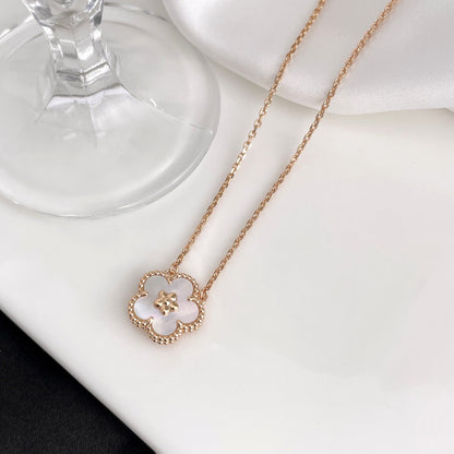 [Kismet Jewels ]LUCKY  WHITE MOP  PLUM BLOSSOM NECKLACE