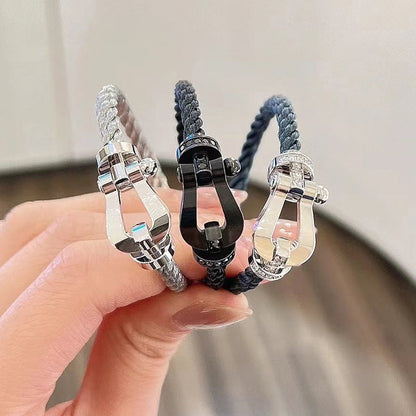 [Kismet Jewels ]FORCE LARGE HORSESHOE FULL DIAMOND BRACELET ROSE GOLD