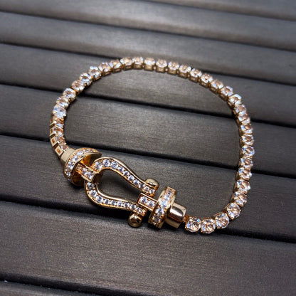 [Kismet Jewels ]FORCE  LARGE HORSESHOE FULL DIAMOND TENNIS BRACELET