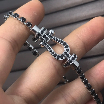 [Kismet Jewels ]FORCE  LARGE HORSESHOE FULL DIAMOND TENNIS BRACELET