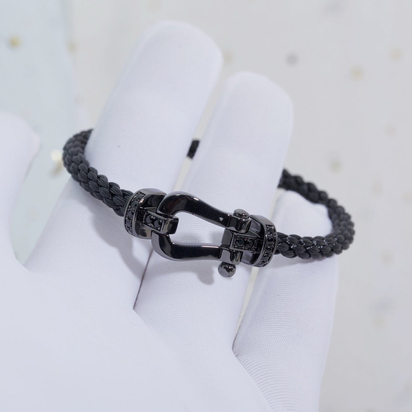 [Kismet Jewels ]FORCE LARGE SERIES HORSESHOE BLACK SAMURAI BRACELET