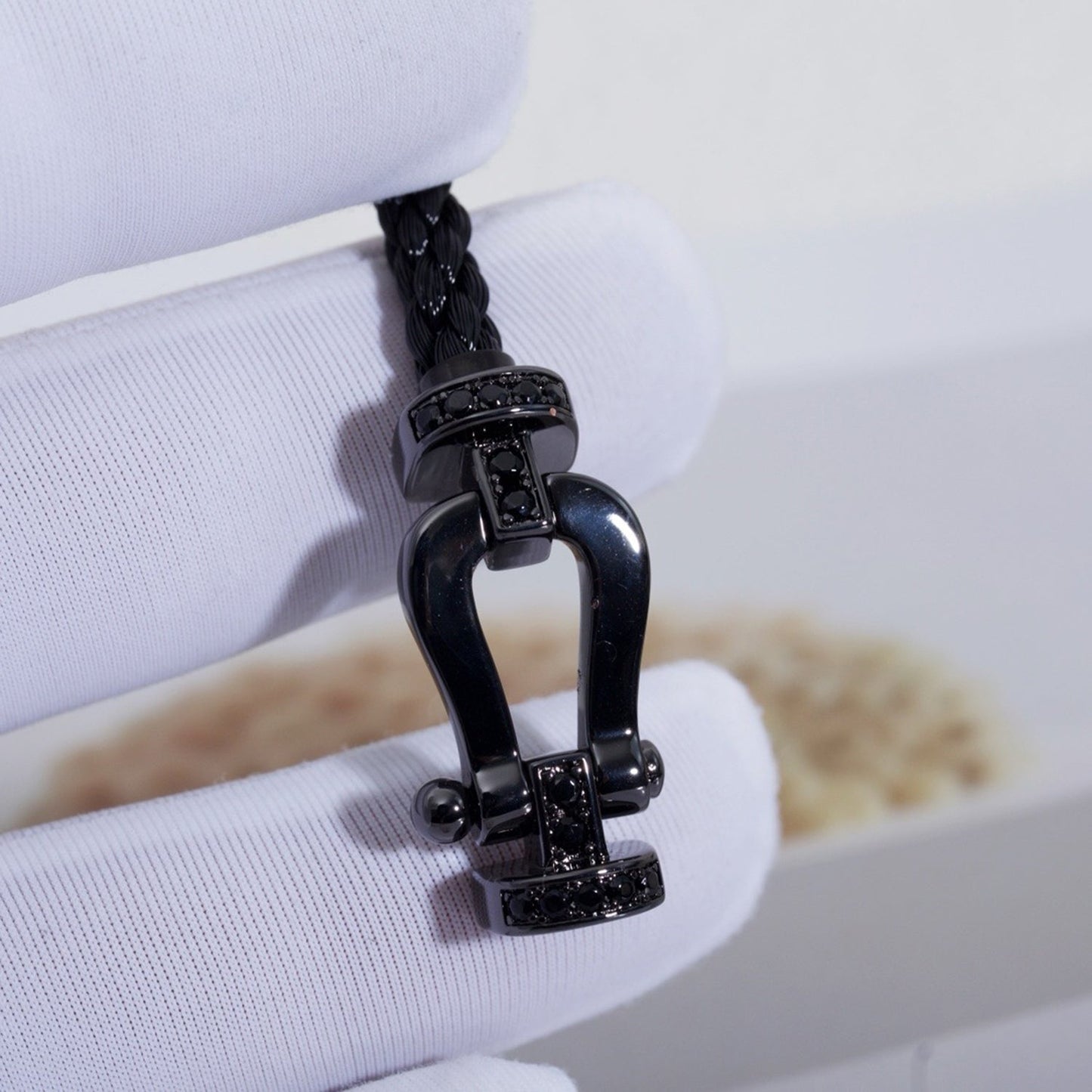 [Kismet Jewels ]FORCE LARGE SERIES HORSESHOE BLACK SAMURAI BRACELET