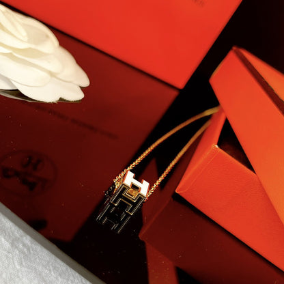 [Kismet Jewels ]H WHITE SQUARE GOLD NECKLACE