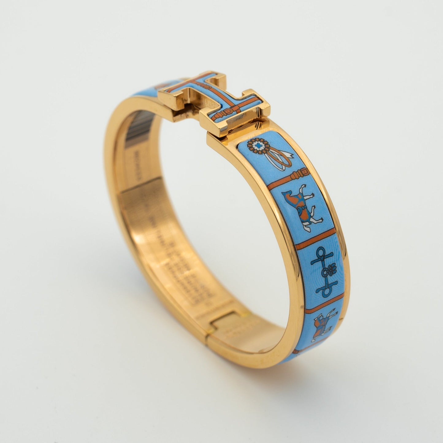[Kismet Jewels ]H PINK GOLD BRACELET BLUE CERAMIC