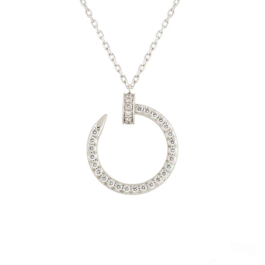 [Kismet Jewels ]JUSTE NECKLACE SILVER DIAMONDS