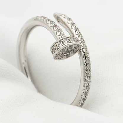 [Kismet Jewels ]JUSTE RING 1.8MM SILVER DIAMONDS