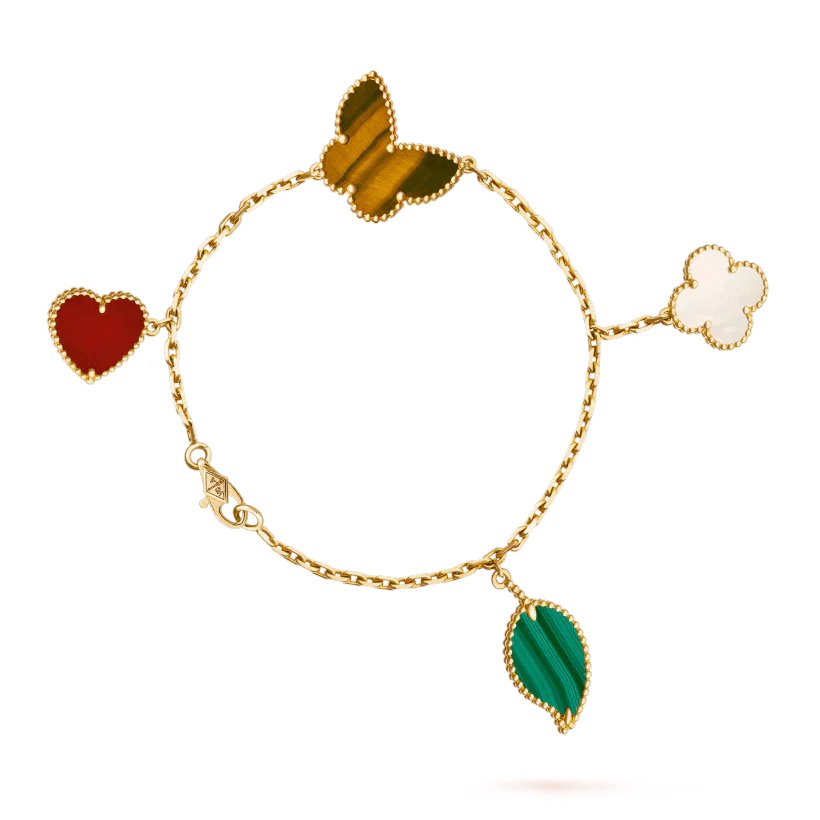 [Kismet Jewels ]LUCKY SPRING 5 MOTIF GOLD BRACELET