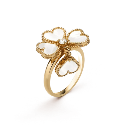 [Kismet Jewels ]SWEET CLOVER WHITE MOP RING