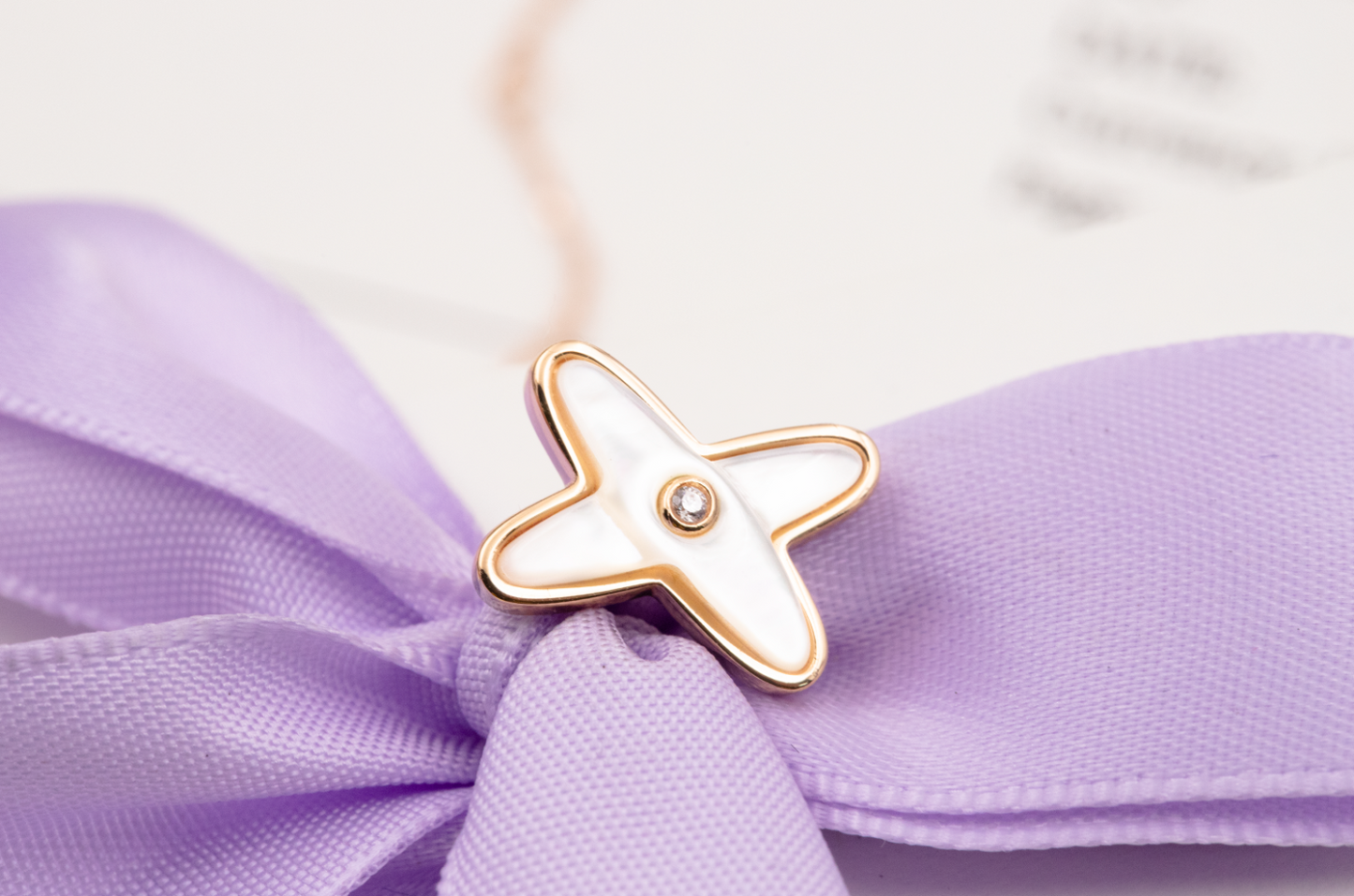 [Kismet Jewels ]JEUX DE WHITE MOP ROSE GOLD DIAMOND EARRINGS