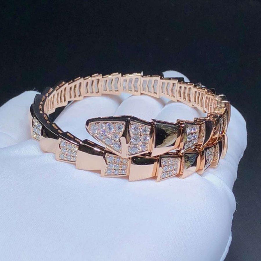[Kismet Jewels ]SERPENTI WIDE BRACELET PINK GOLD DIAMOND