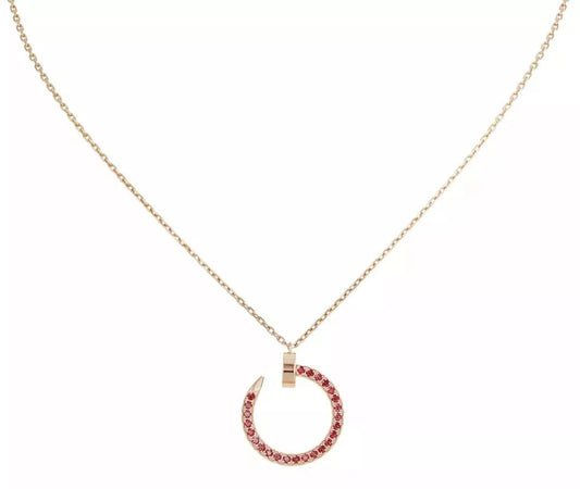 [Kismet Jewels ]JUSTE NECKLACE GOLD RED DIAMONDS