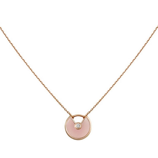 [Kismet Jewels ]AMULETTE ROSE GOLD PINK MOP NECKLACE