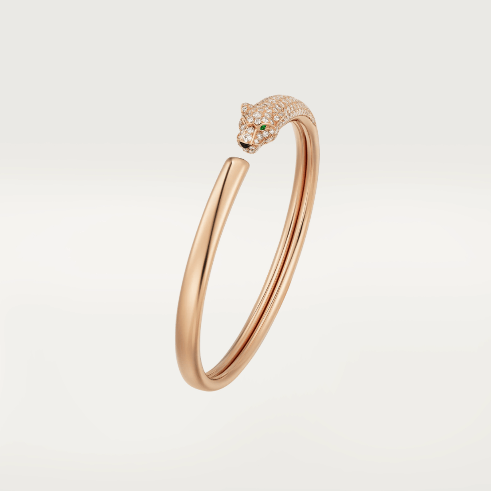 [Kismet Jewels ]PANTHERE ROSE GOLD DIAMOND OPEN BRACELET