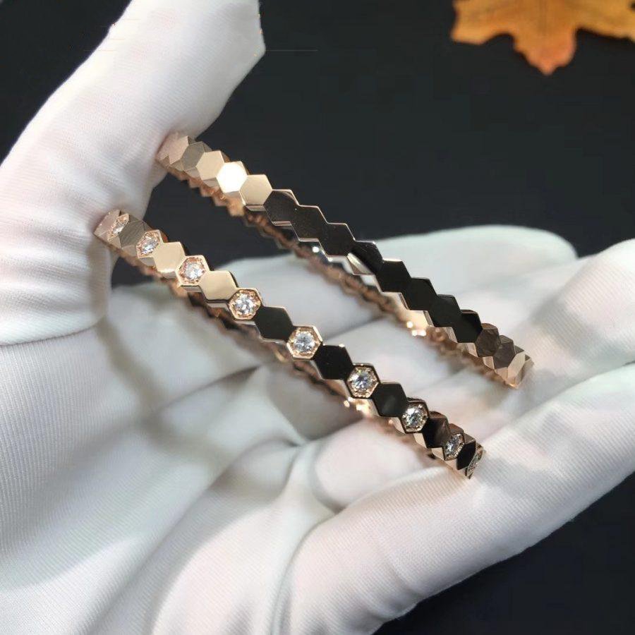 [Kismet Jewels ]BEE LOVE PINK GOLD DIAMOND BRACELET