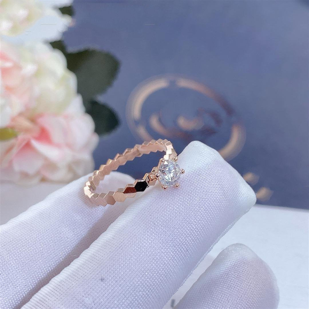 [Kismet Jewels ]BEE LOVE RING PINK GOLD 1 DIAMOND