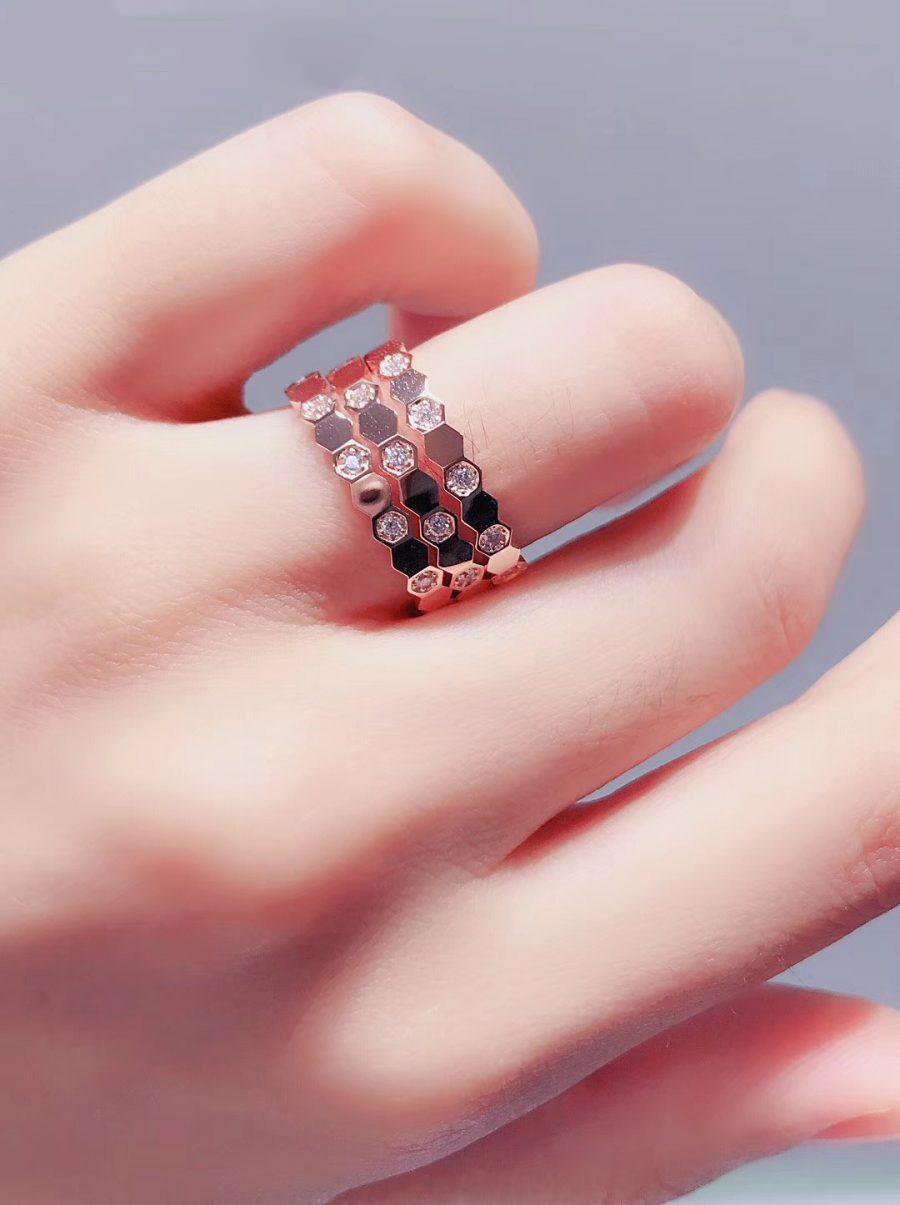[Kismet Jewels ]BEE LOVE RING PINK GOLD DIAMOND