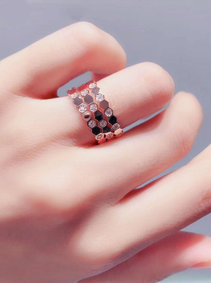 [Kismet Jewels ]BEE LOVE RING PINK GOLD DIAMOND