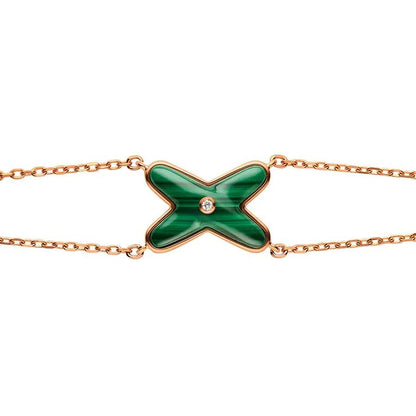 [Kismet Jewels ]JEUX BRACELET MALACHITE PINK GOLD 1 DIAMOND