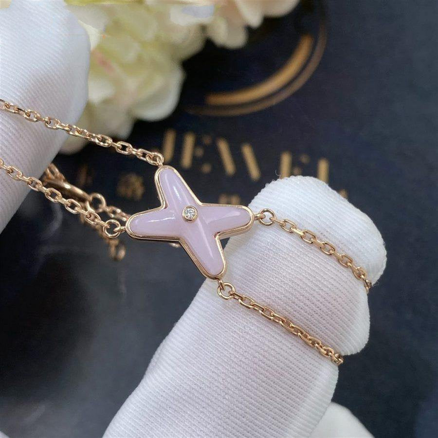 [Kismet Jewels ]JEUX BRACELET PINK MOP PINK GOLD 1 DIAMOND