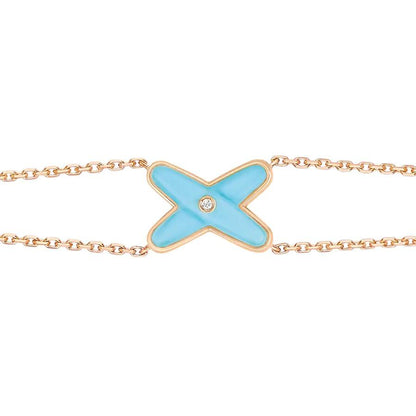 [Kismet Jewels ]JEUX BRACELET TURQUOISE PINK GOLD 1 DIAMOND
