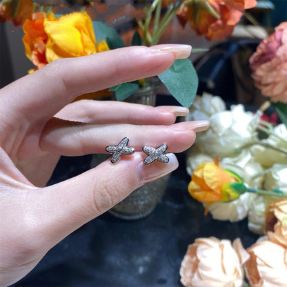 [Kismet Jewels ]JEUX DE SILVER DIAMOND EARRINGS