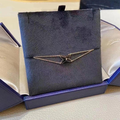 [Kismet Jewels ]JEUX BRACELET ONYX PINK GOLD 1 DIAMOND