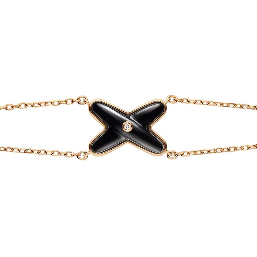 [Kismet Jewels ]JEUX BRACELET ONYX PINK GOLD 1 DIAMOND