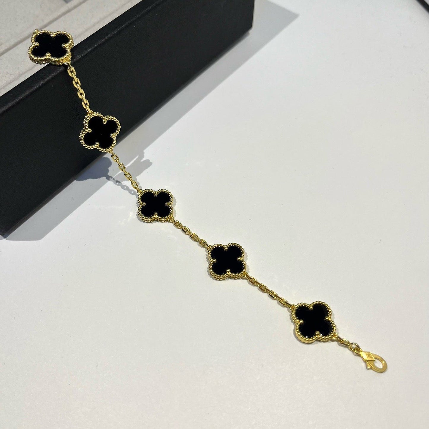 [Kismet Jewels ]CLOVER  5 MOTIFS BLACK ONYX BRACELET