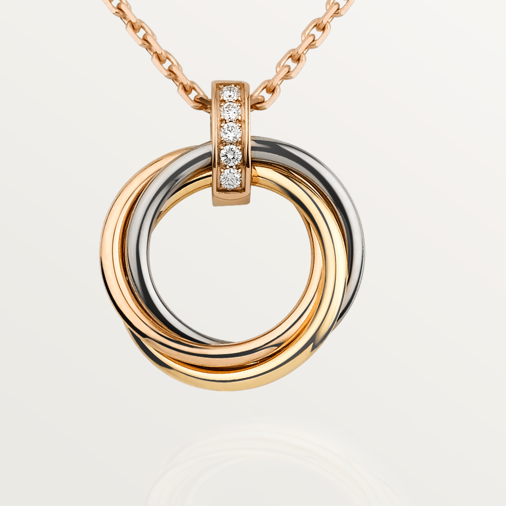 [Kismet Jewels ]TRINITY NECKLACE GOLD  DIAMONDS